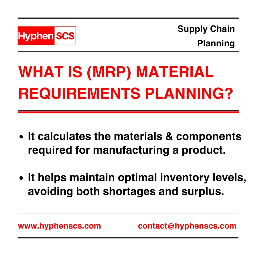 What is Material Requirements Planning (MRP) in Supply Chain Planning